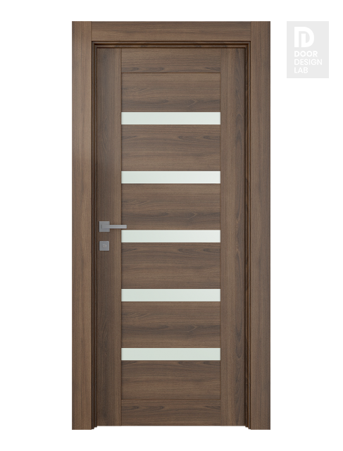 Avon 07-04 Vetro Pecan Nutwood Modern Interior Door by Belldinni
