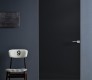 Space Reverse Black Glass Modern Interior Door by Belldinni