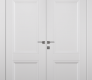 Oxford Duo 07 R Snow White Modern Interior Double Swing Doors by Belldinni