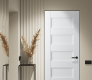 Oxford Uno 07 4R Snow White Modern Interior Frameless Door by Belldinni