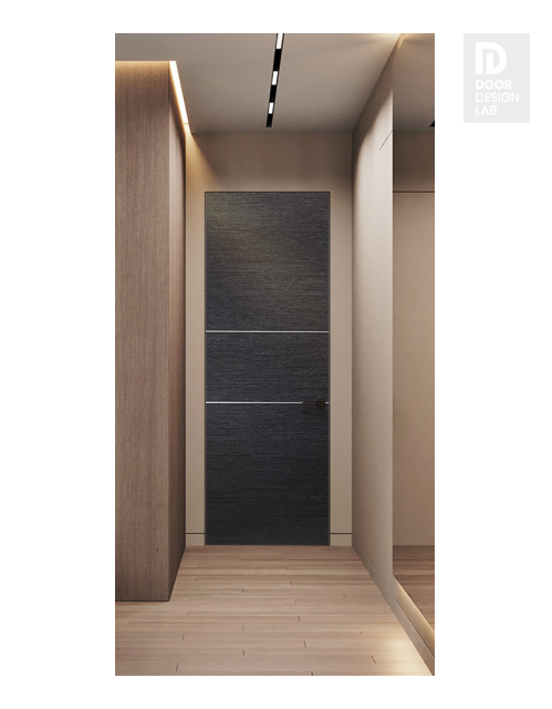 Avanti 2H Black Apricot Modern Interior Frameless Door by Belldinni