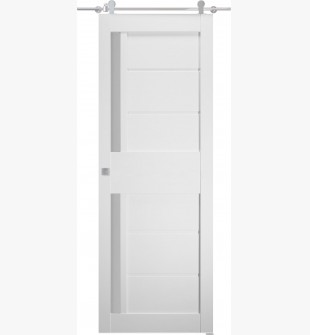 Esta Vetro Bianco Noble Barn doors