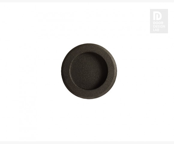Modern Steel Front Door EMTEK FLUSH PULL ROUND PASSAGE FLAT BLACK (US19) 2211