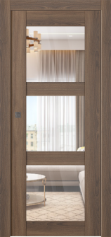 Avon 3 Lite Clear Vetro Pecan Nutwood