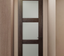 Avon 3 Lite Vetro Veralinga Oak Modern Interior Frameless Door by Belldinni