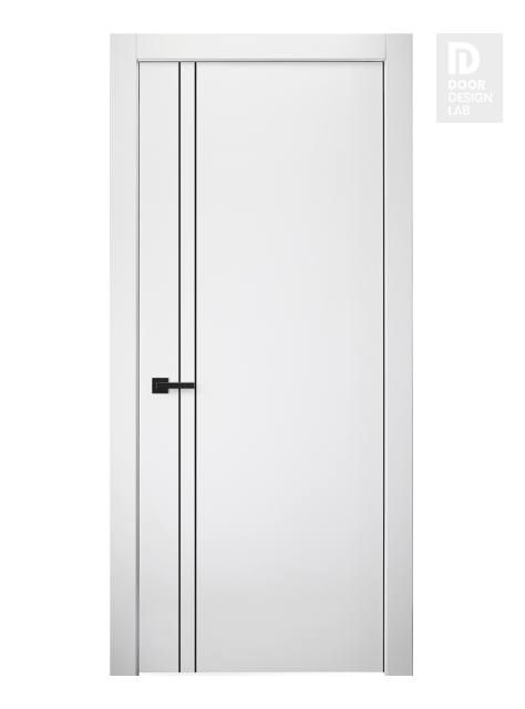 Smart Pro 2V Black Polar White Modern Interior Door by Belldinni
