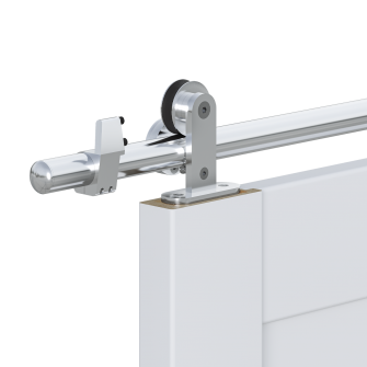 6.6 FT MODERN STAINLESS STEEL INTERIOR SLIDING BARN WOOD DOOR HARDWARE TRACK SET