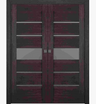 Avon 07-06 Vetro Veralinga Oak Double pocket doors
