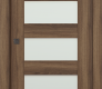 Avon 07-07 Vetro Pecan Nutwood Modern Interior Pocket Door by Belldinni