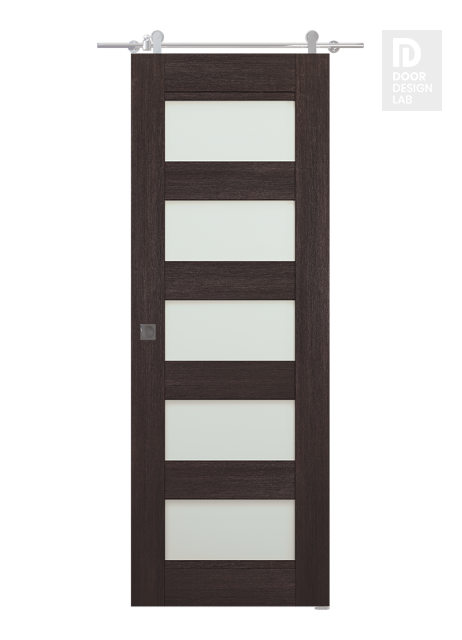 Avon 07-07 Vetro Veralinga Oak Modern Interior Barn Door by Belldinni