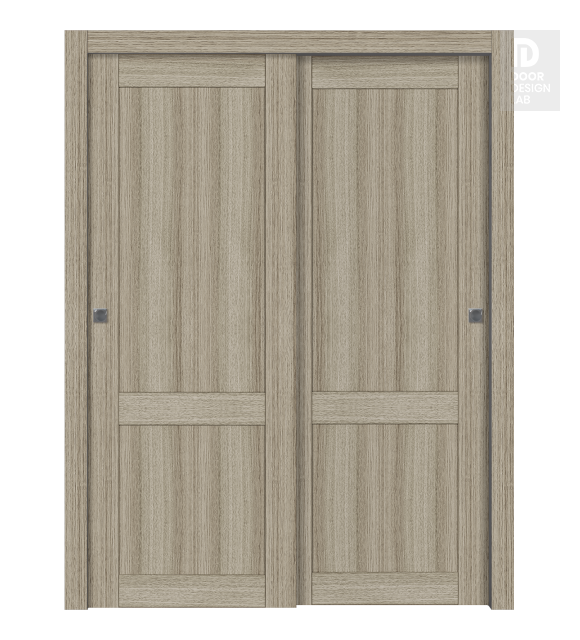 Shaker 2 Panel Shambor Modern Interior Bypass Doors by Belldinni