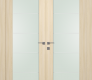 Avon 202 4H Vetro Loire Ash Modern Interior Double Swing Doors by Belldinni