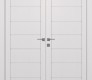 Alda Bianco Noble Modern Interior Double Swing Doors by Belldinni