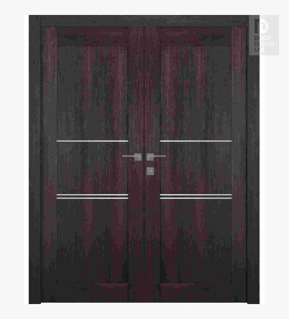 Avon 07 3H Veralinga Oak Modern Interior Double Swing Doors by Belldinni