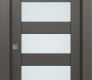 Avon 07-07 Vetro Gray Matte Modern Interior Pocket Door by Belldinni