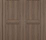 Oxford Uno 07 Rn Pecan Nutwood Modern Interior Double Swing Doors by Belldinni