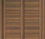 Louver Pecan Nutwood Modern Interior Bypass Doors by Belldinni