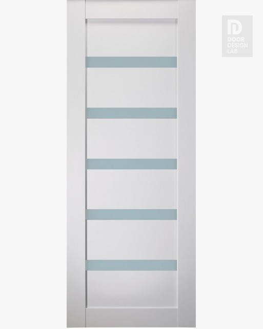 Modern Interior DOOR SLAB LEORA VETRO BIANCO NOBLE 18" X 84" X 1 9/16" FROSTED GLASS