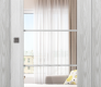 Avon 5 Lite Clear Vetro Ribeira Ash Modern Interior Pocket Door by Belldinni