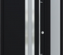 MODERN FRONT STEEL DOOR ZEPHYR BLACK/WHITE 49 1/4" X 81 11/16" LHI + SIDELITE RIGHT