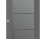 Avon 5 Lite Vetro Gray Matte Modern Interior Barn Door by Belldinni