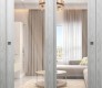 Avon 207 Clear Vetro Ribeira Ash Modern Interior Bypass Doors by Belldinni