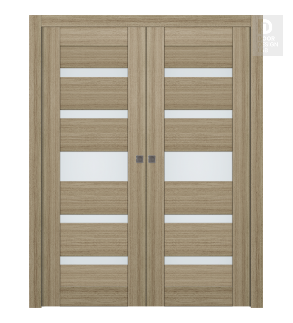 Avon 07-05 Vetro Shambor Modern Interior Double Pocket Doors by Belldinni