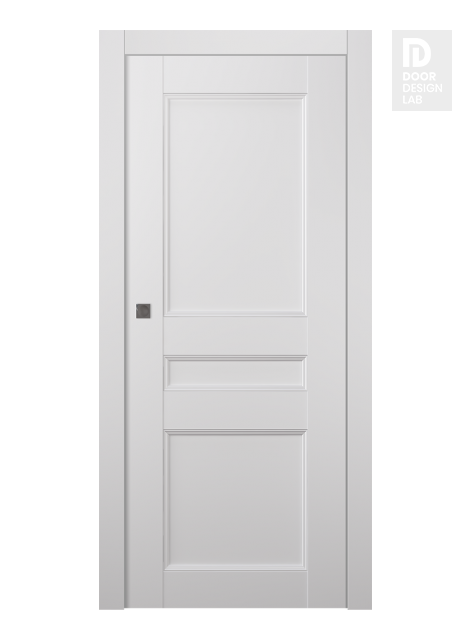 Oxford Uno 07 2R Snow White Modern Interior Pocket Door by Belldinni