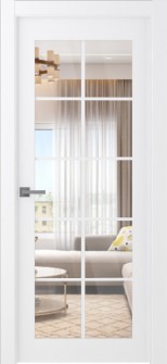 Palladio 10 Lite Clear Vetro Bianco Noble Single Doors