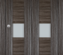 Edna Vetro Gray Oak Modern Interior Bifold Doors by Belldinni