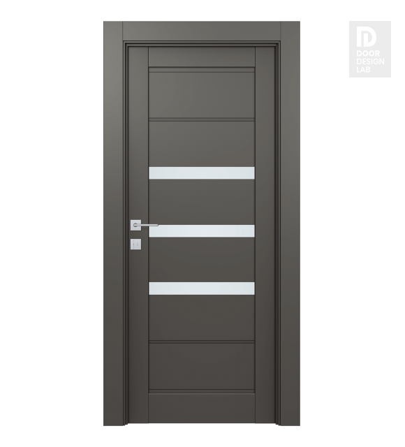 Rita Vetro Gray Matte Modern Interior Door by Belldinni
