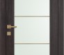 Avon 202 4H Gold Strips Vetro Veralinga Oak Modern Interior Door by Belldinni