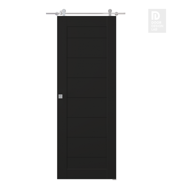 Ermi Black Matte Modern Interior Barn Door by Belldinni