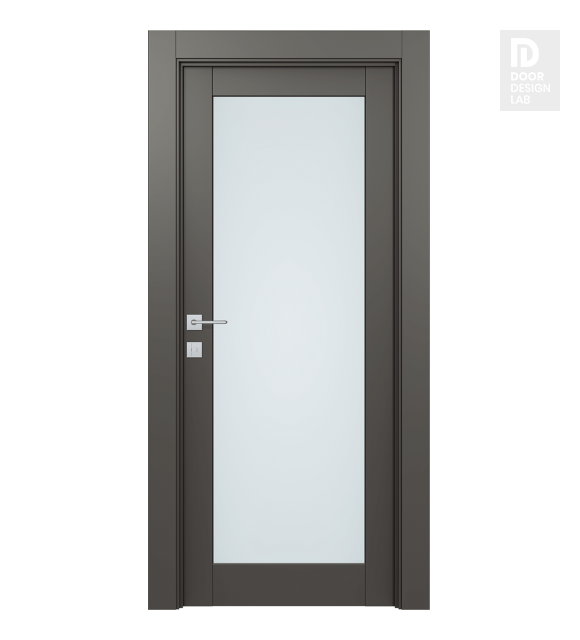 Avon 207 Vetro Gray Matte Modern Interior Door by Belldinni