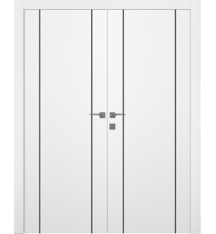 Palladio 2U Black Bianco Noble Double doors
