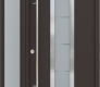 MODERN FRONT STEEL DOOR ARGOS BROWN/WHITE 49 1/4" X 81 11/16" RHI + SIDELITE LEFT