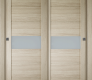 Edna Vetro Shambor Modern Interior Bypass Doors by Belldinni