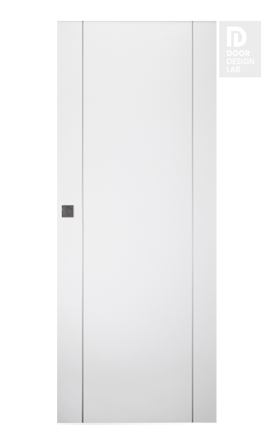 Optima 2U Snow White Modern Interior Hidden Barn Door by Belldinni