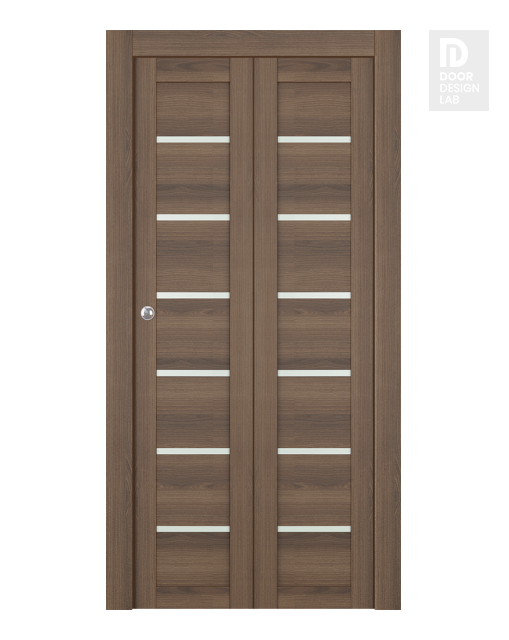 Avon 07-02 Vetro Pecan Nutwood Modern Interior Bifold Doors by Belldinni