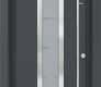 MODERN FRONT STEEL DOOR ARGOS ANTRACIT/WHITE 37 7/16" X 81 11/16" LHI + HARDWARE
