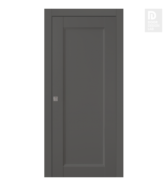 Oxford Uno 07 Gray Matte Modern Interior Pocket Door by Belldinni