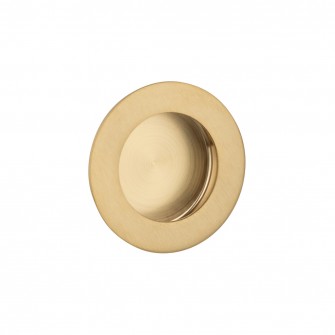 EMTEK FLUSH PULL ROUND PASSAGE SATIN BRASS (US4) 2211