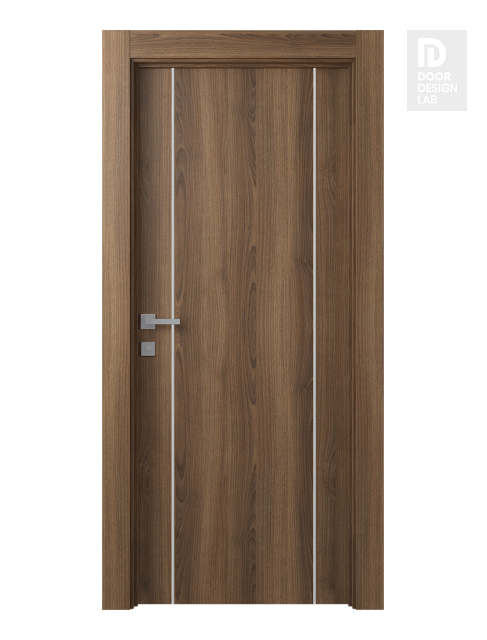 Optima 2U Pecan Nutwood Modern Interior Door by Belldinni