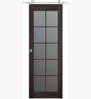 Avon 10 Lite Vetro Veralinga Oak Barn doors