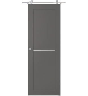 Avon 07 1H Gray Matte Barn doors