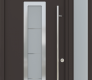MODERN FRONT STEEL DOOR ARGOS BROWN/WHITE 49 1/4" X 95 11/16" RHI + SIDELITE RIGHT/TRANSOM