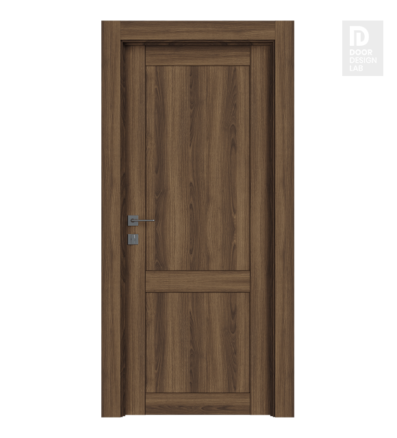 Shaker 2 Panel Pecan Nutwood Modern Interior Door by Belldinni