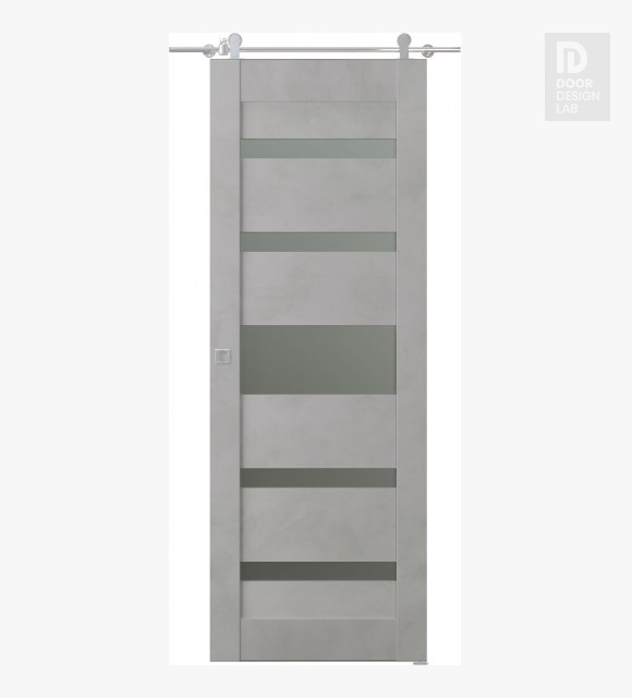 Avon 07-05 Vetro Light Urban Modern Interior Barn Door by Belldinni