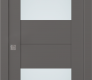 Berta Vetro Gray Matte Modern Interior Pocket Door by Belldinni