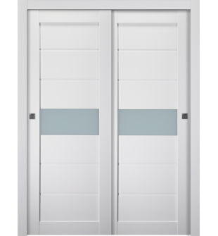 Edna Vetro Bianco Noble Bypass doors